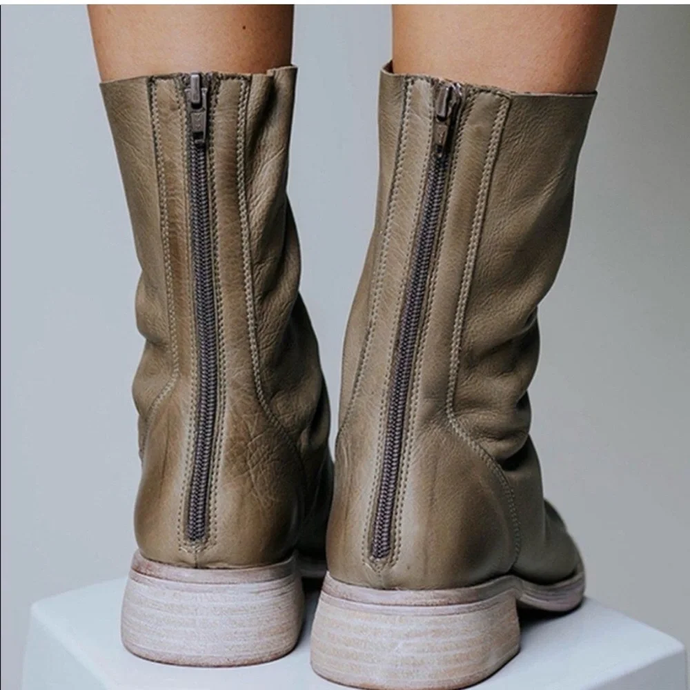 NEW Free People Sutton Slouch Bootie size 38 Taupe